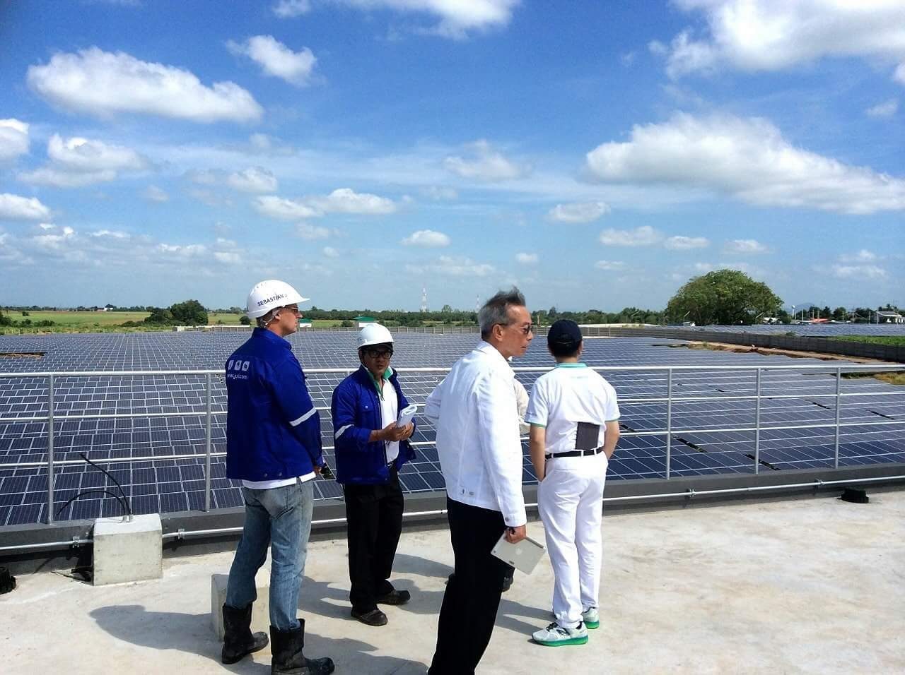 Solar farm aerial overview